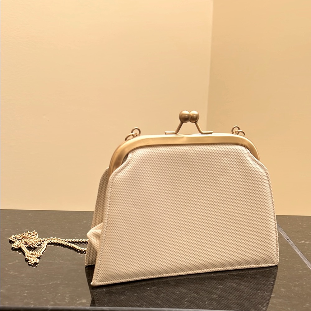 Elegant Claudia Ciuti Cream Clutch Bag